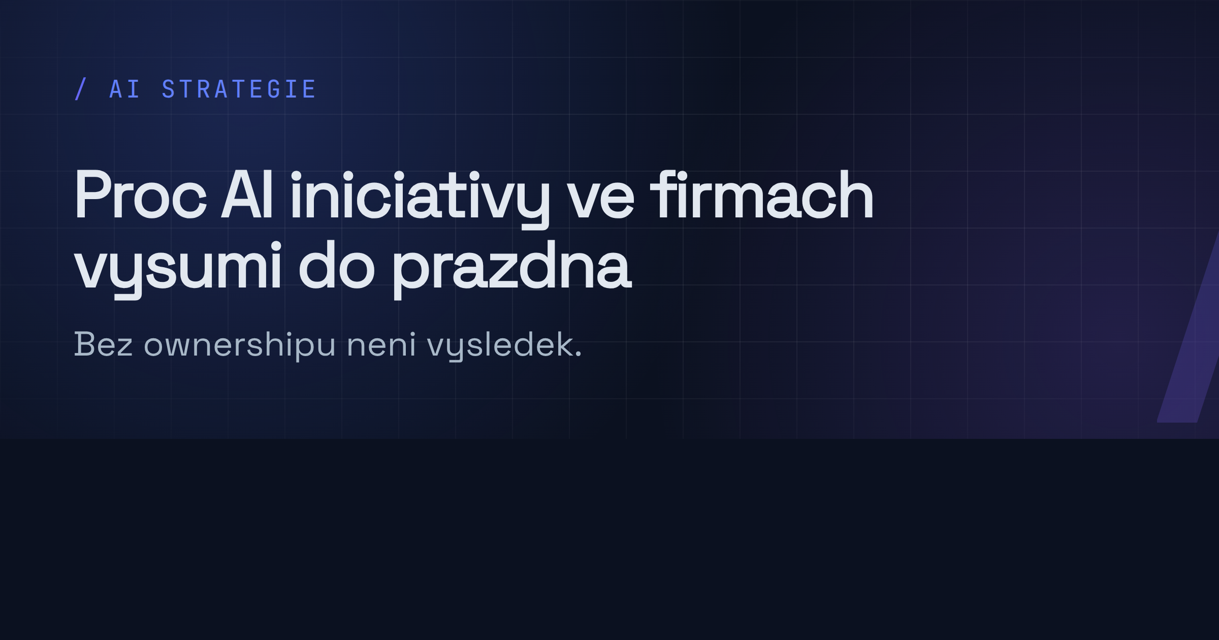 Náhled článku Proč AI iniciativy vyšumí